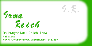 irma reich business card